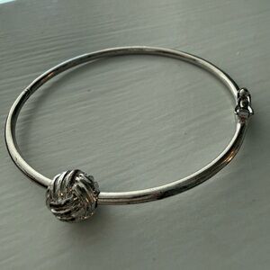 Kate Spade Silver Woven Ball Bracelet